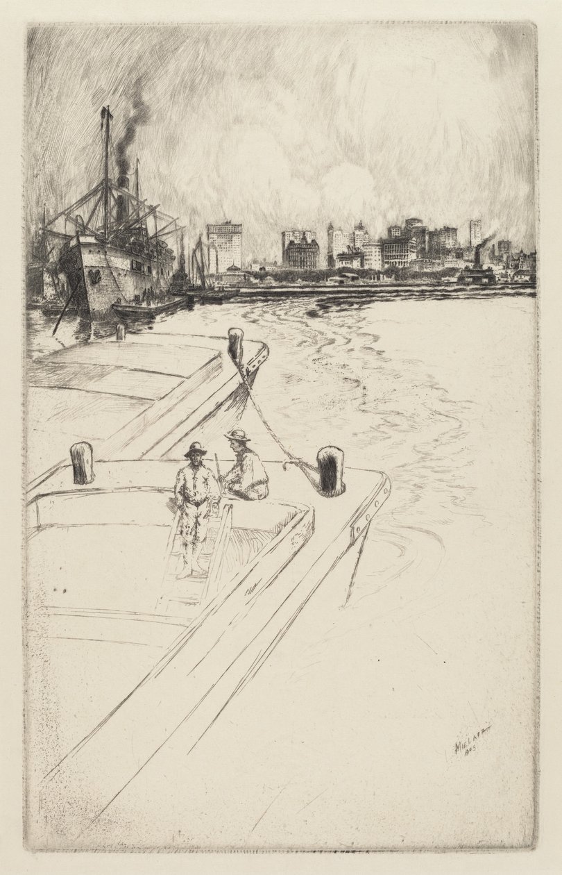 New York från hamnen, 1905. av Charles Frederick William Mielatz