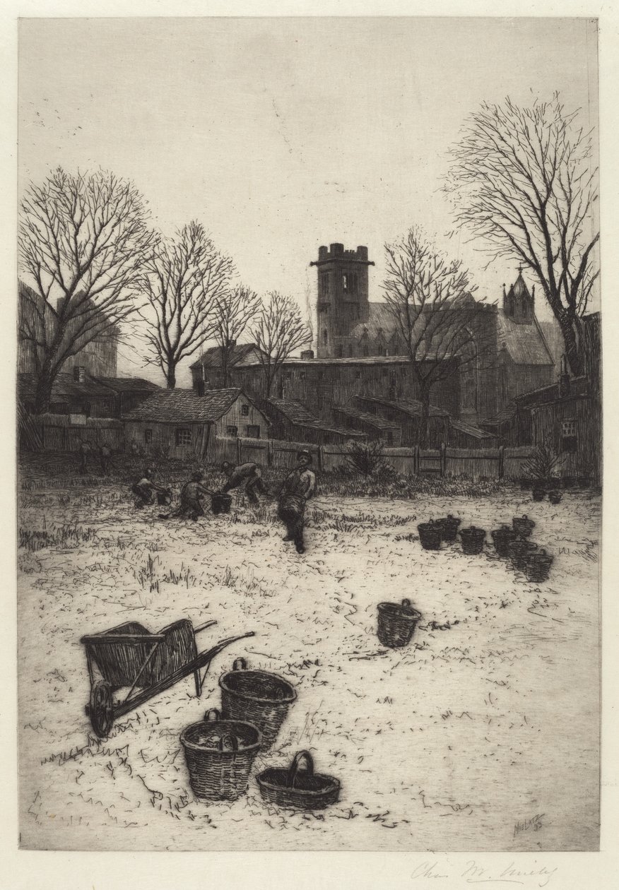 Namnlös (trädgårdsscen) av Charles Frederick William Mielatz