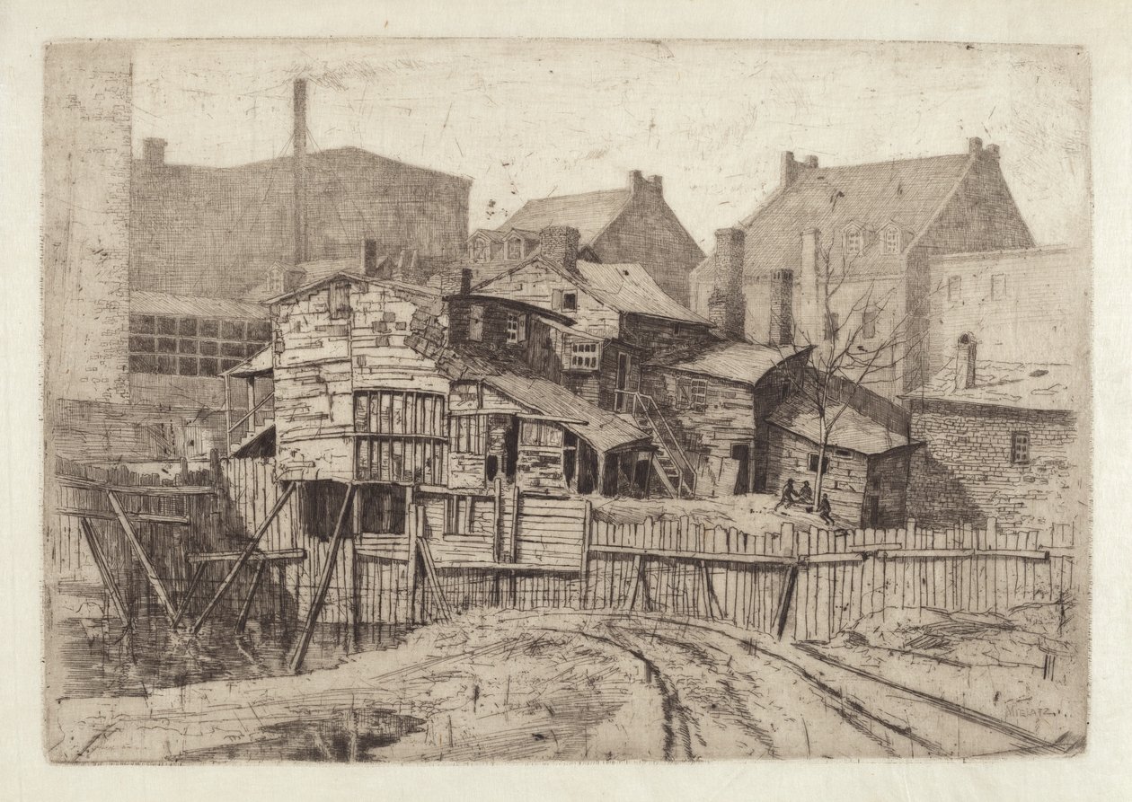 市の無題の木造住宅、1880年代。 スウェーデンの av Charles Frederick William Mielatz