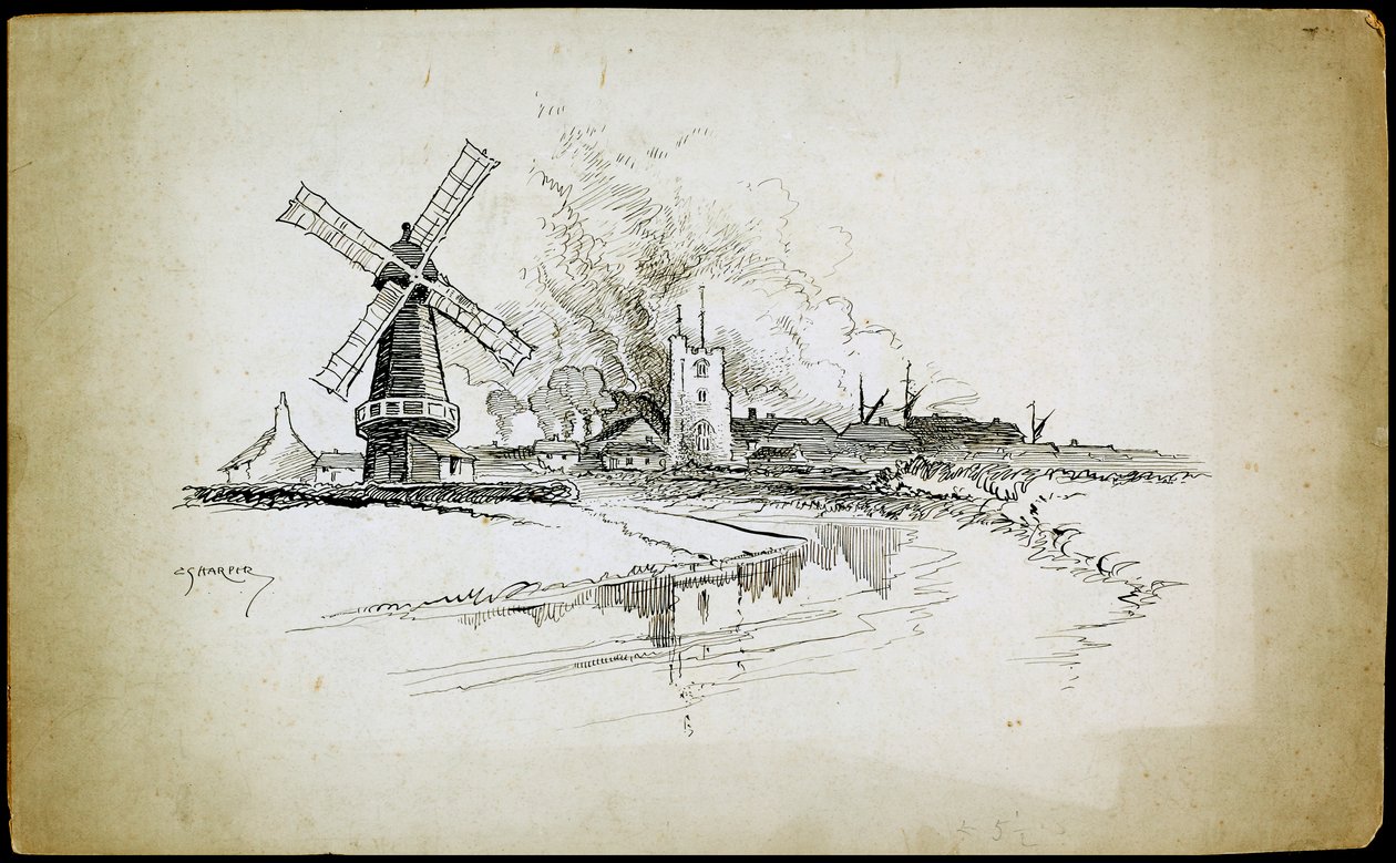 Wellington Windmill, Barking, London, 1892-1933 av Charles George Harper