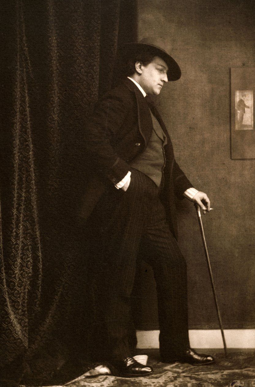 Porträtt av Sacha Guitry 1885-1957, ca. 1905. av Charles Gerschel