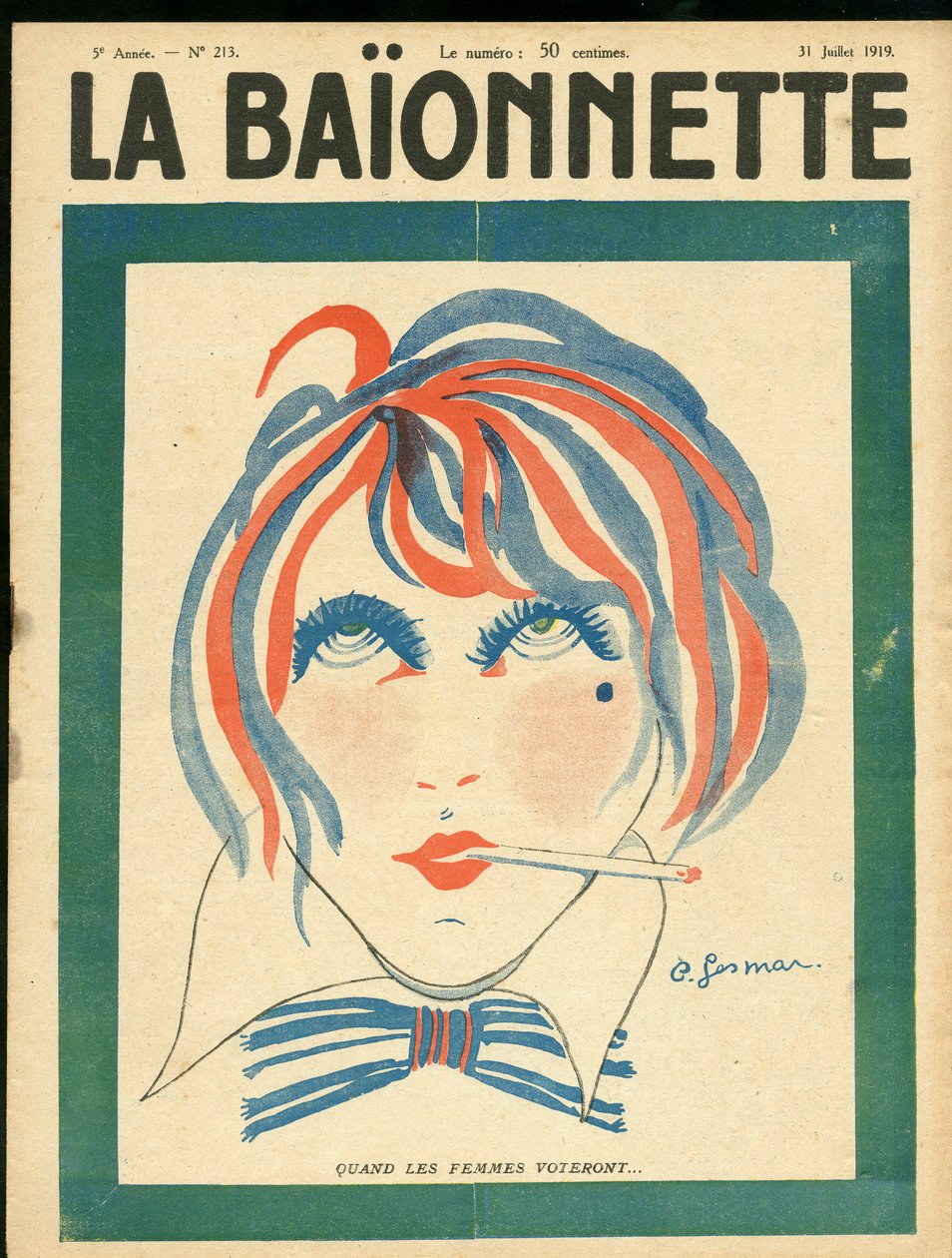 Omslag till "La Baionnette" av Charles Gesmar