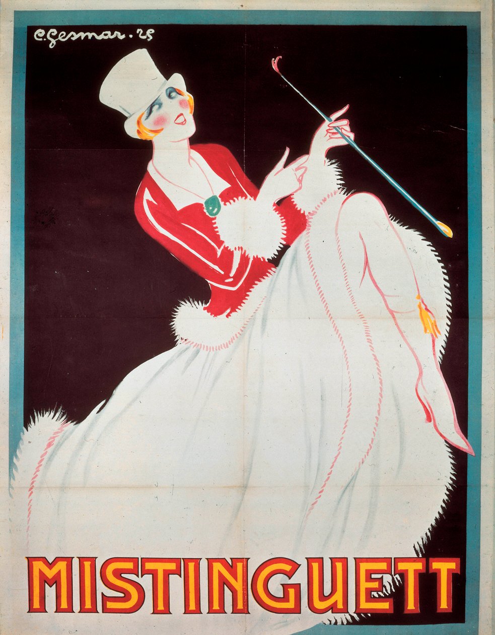 Affisch av Mistinguett av Charles Gesmar
