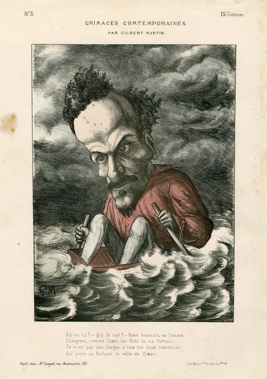 Samtida grimaser - Illustration av Charles Gilbert-Martin (1839-1905): Rochefort Henri (1831-1913) - Hav av Charles Gilbert Martin