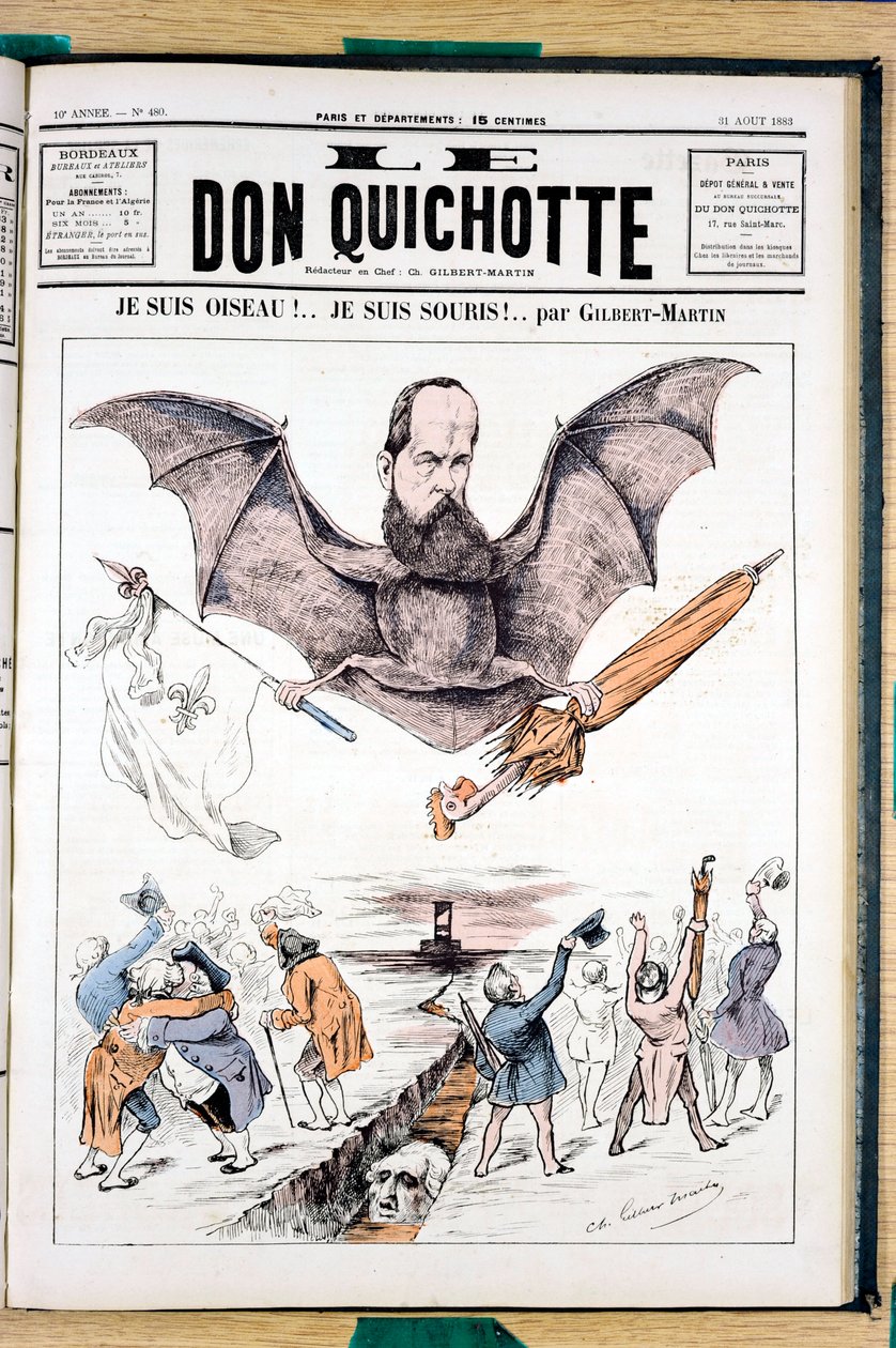 Omslag till "" Le Don Quixote "", Satirique en Colors av Charles Gilbert Martin