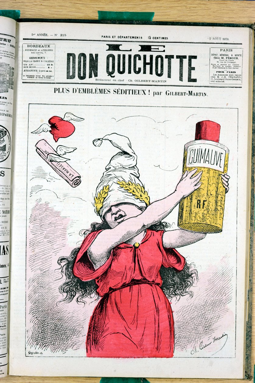 Omslag till "" Le Don Quixote", nummer 215, Satirique en Colors av Charles Gilbert Martin