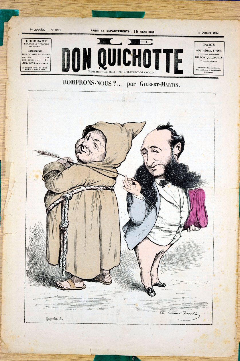 Omslag till ""Le Don Quixote"", nummer 330, Satirical in Colors av Charles Gilbert Martin