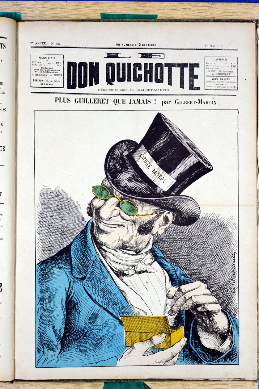 Omslag till ""Le Don Quixote"", nummer 45, Satirical in Colors av Charles Gilbert Martin