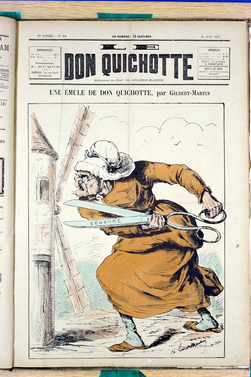 Omslag till "" Le Don Quixote", nummer 53, Satirique en Colors av Charles Gilbert Martin