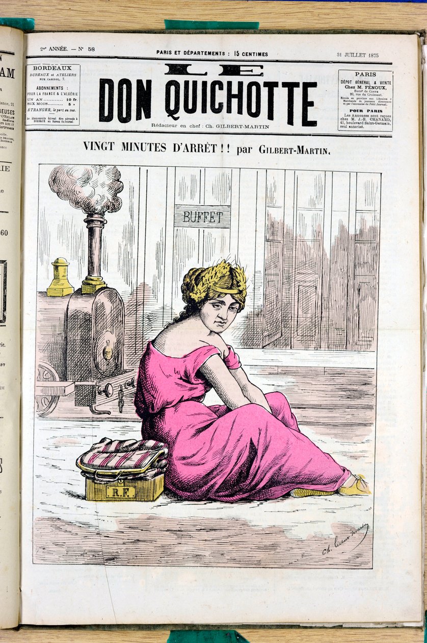 Omslag till "" Le Don Quixote "", nummer 58, Satirique en Couleurs av Charles Gilbert Martin