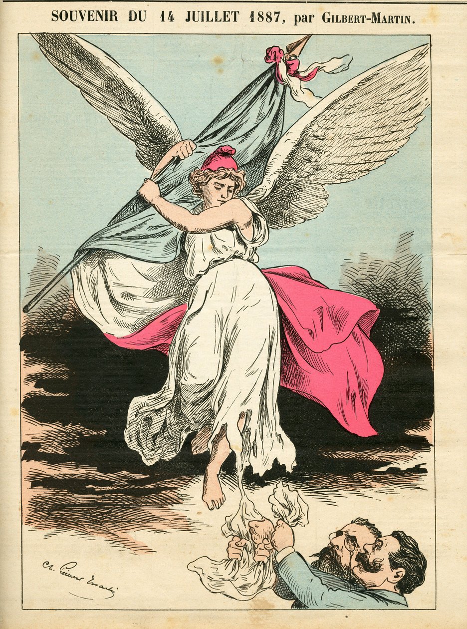 Omslag till ""Le Don Quixote"", nummer 682, satirisk i färg av Charles Gilbert Martin