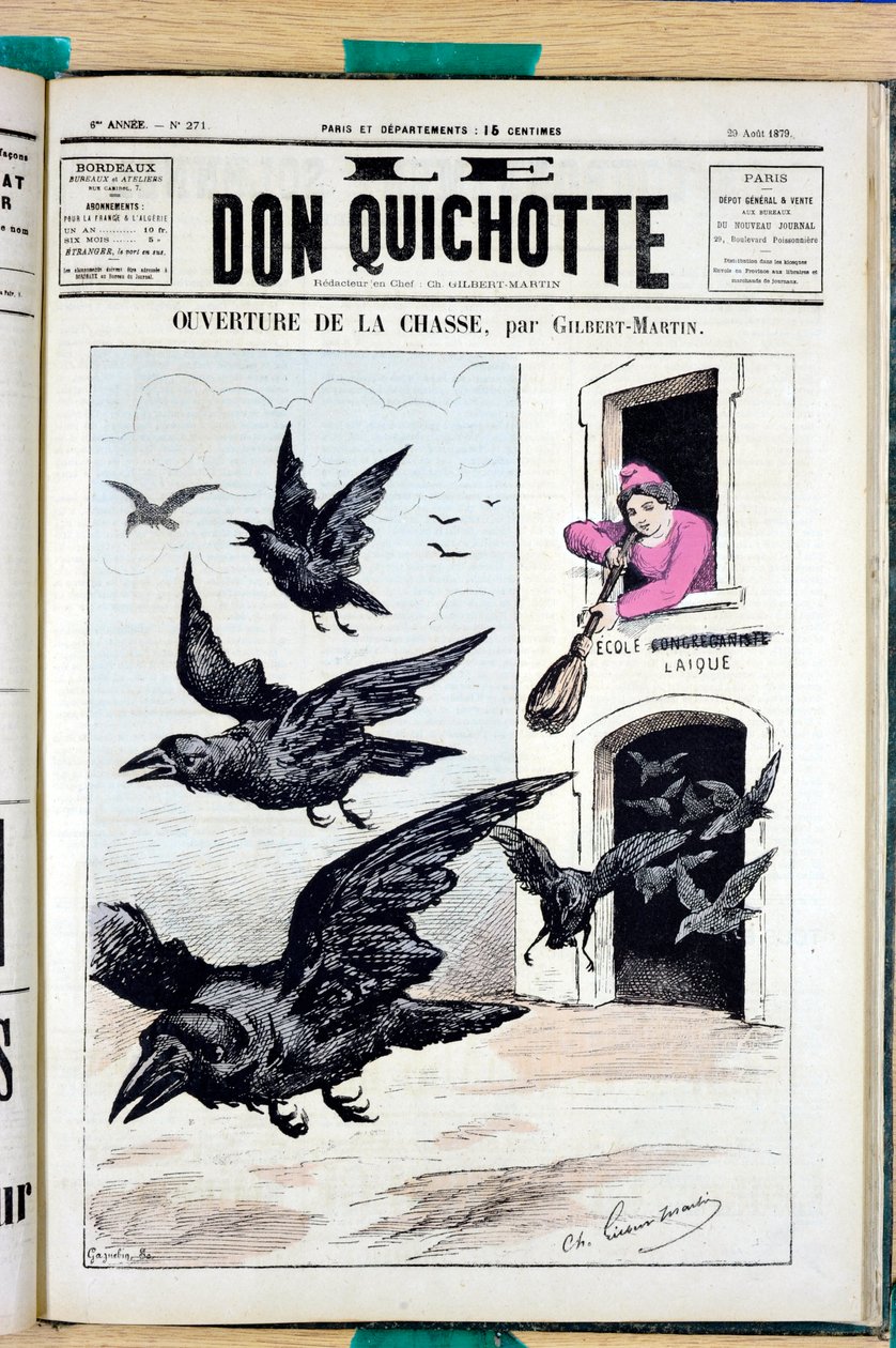 Omslag till "" The Don Quixote"", nummer 271, Satirique en Colors av Charles Gilbert Martin