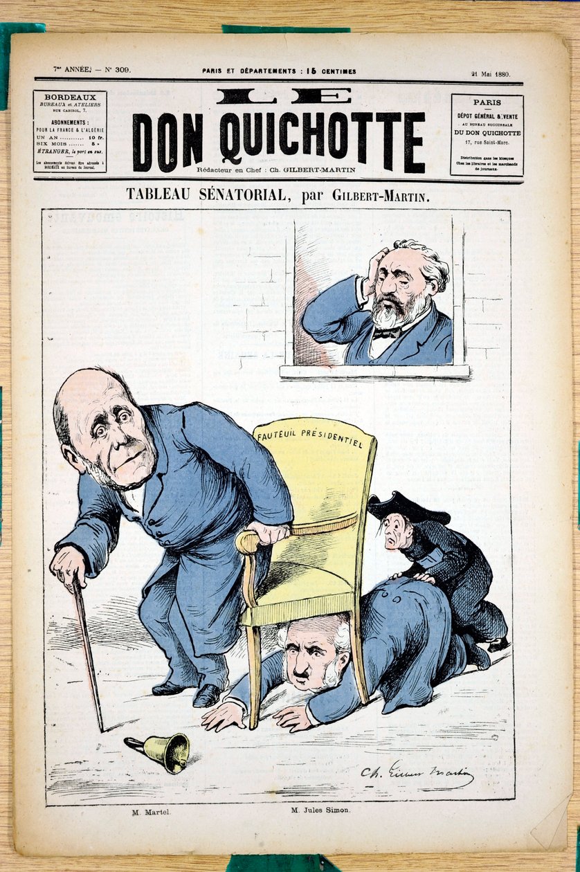 Omslag till "" The Don Quixote "", nummer 309, Satirique en Colors av Charles Gilbert Martin