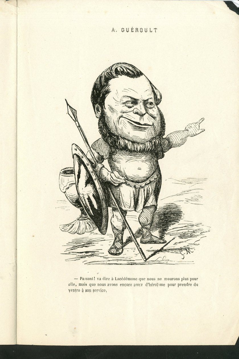 Illustration av Charles Gilbert-Martin (1839-1905) i "" Contemporary Grimaces"" av Charles Gilbert Martin