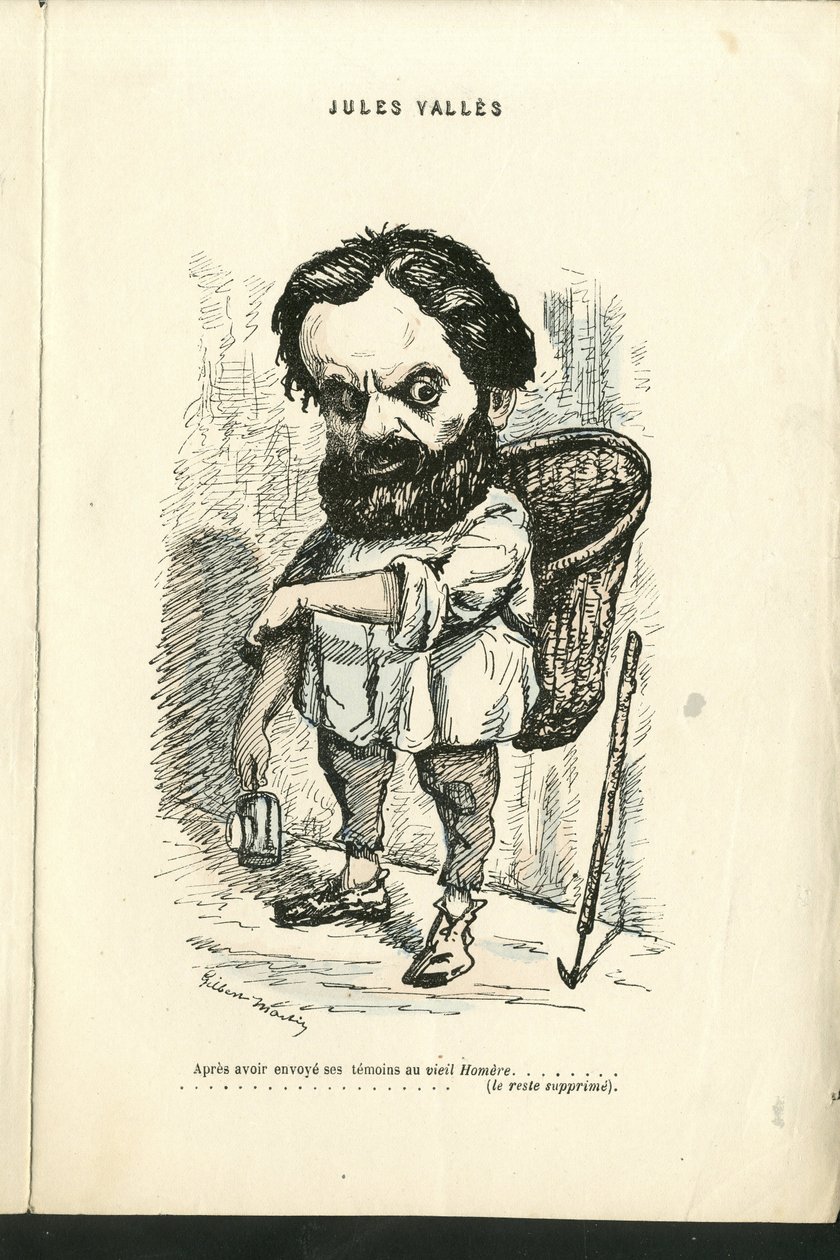 Illustration av Charles Gilbert-Martin (1839-1905) i "" Contemporary Grimaces"" av Charles Gilbert Martin