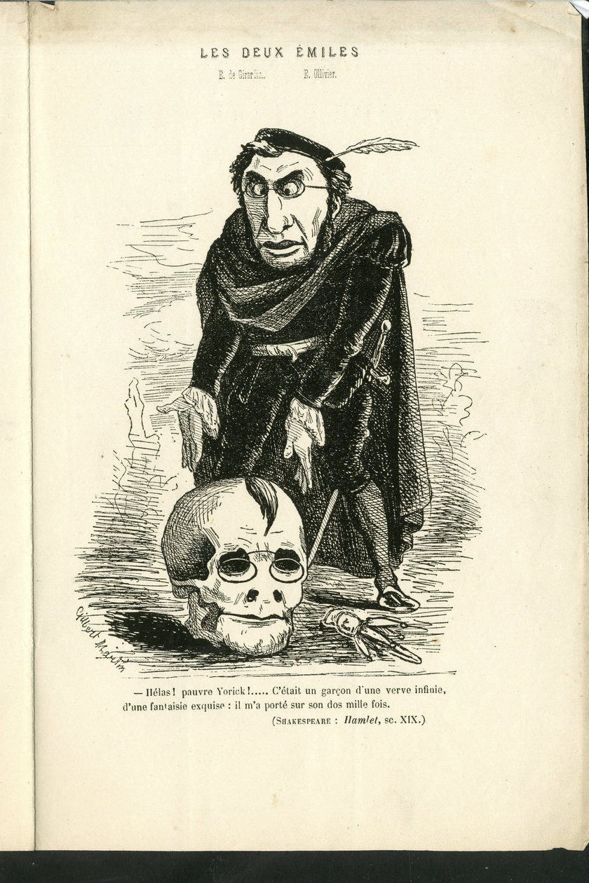 Illustration av Charles Gilbert-Martin (1839-1905) i "" Contemporary Grimaces"" av Charles Gilbert Martin