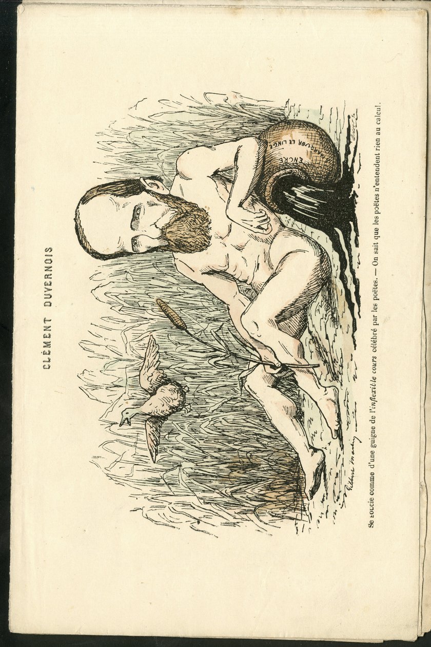 Illustration av Charles Gilbert-Martin (1839-1905) i "" Contemporary Grimaces"" av Charles Gilbert Martin
