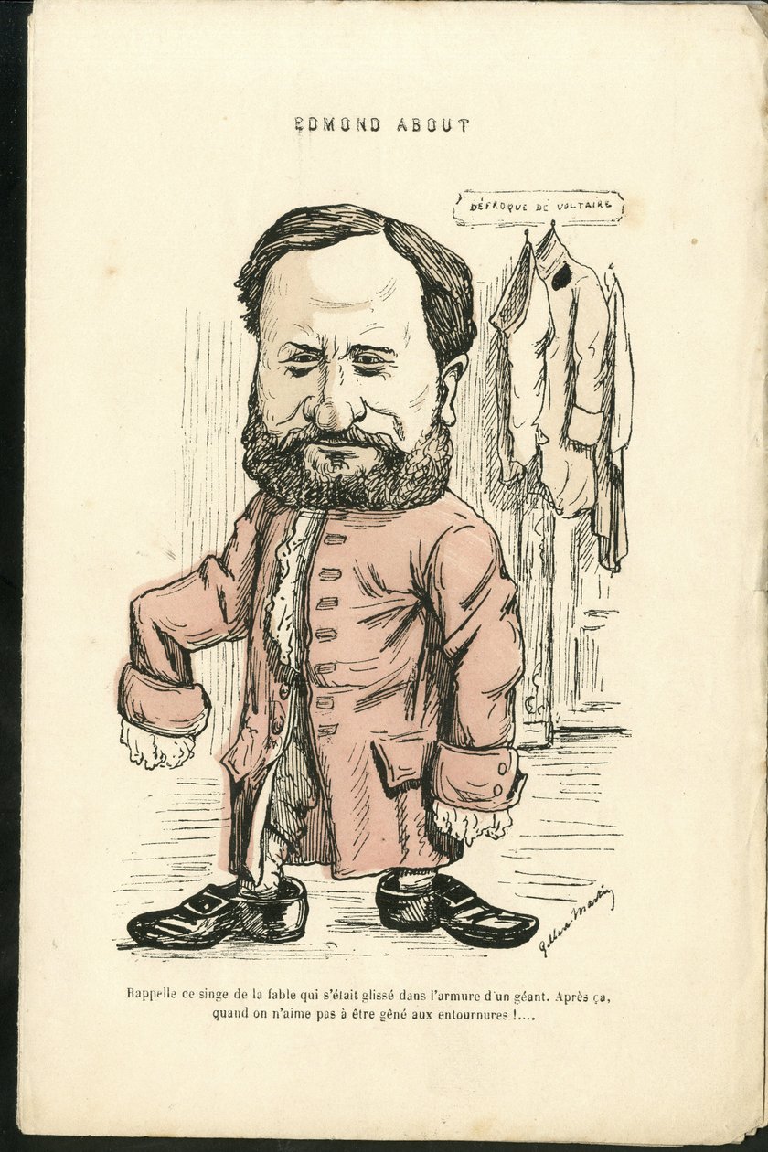 Illustration av Charles Gilbert-Martin (1839-1905) i "" Grimaces contemporaines"" av Charles Gilbert Martin