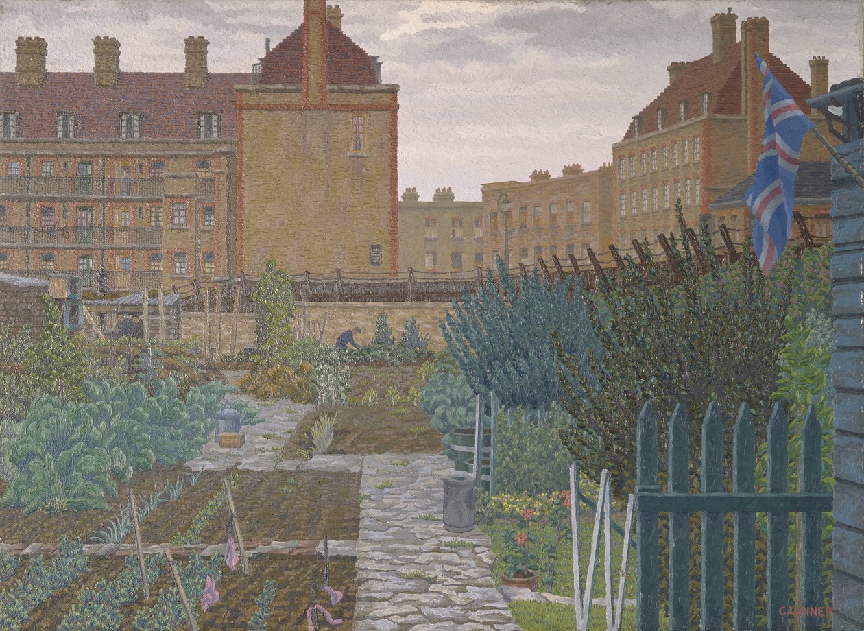 Bethnal Green Allotment av Charles Ginner