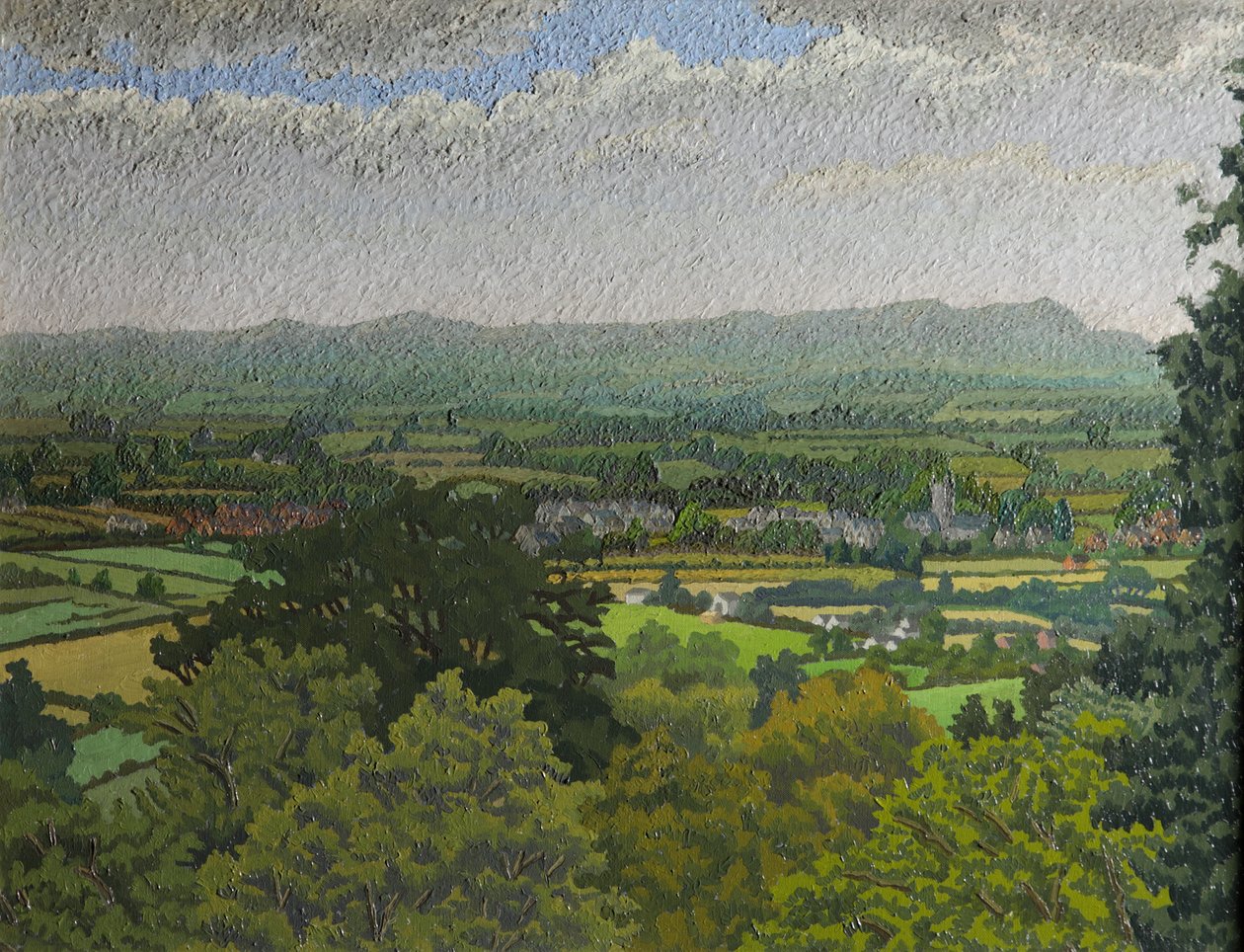 The Malvern Hills, Worcestershire (olja på duk) av Charles Ginner