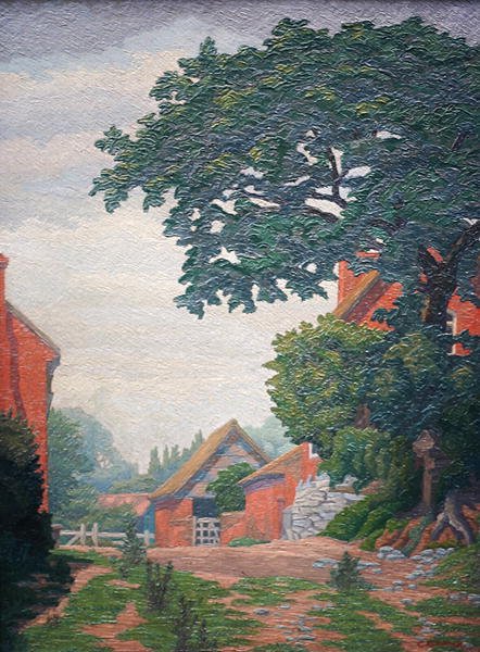 Woodlane Farm, Bearley (olja) av Charles Ginner