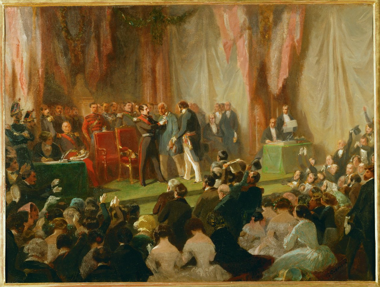 Louis Napoleon Bonaparte, prins president och senare kejsare III ... (olja på duk) av Charles Giraud