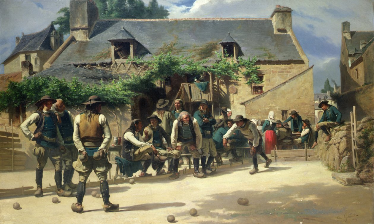 Boulespelet i Pont-Aven av Charles Giraud