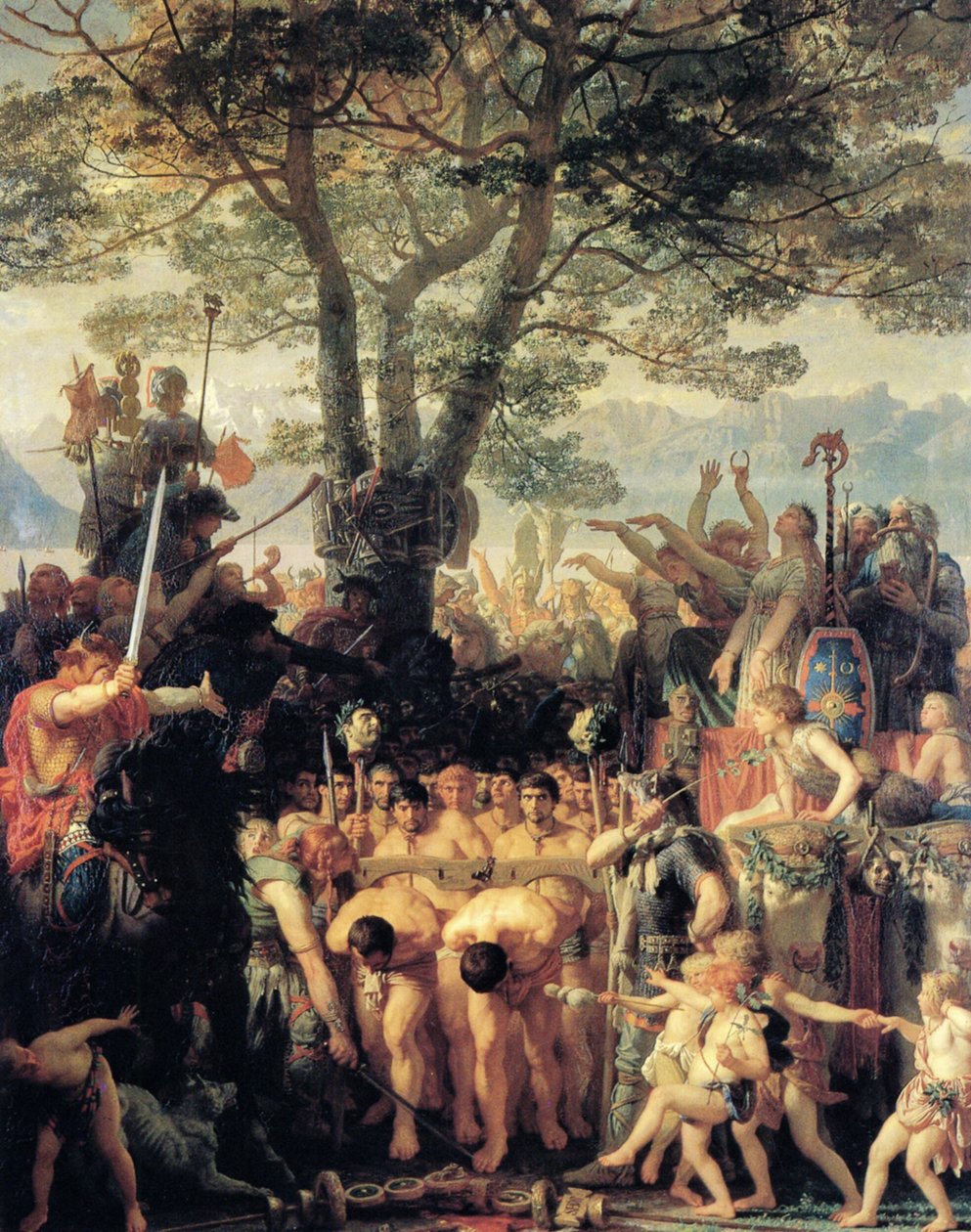 Franska: Les Romains passant sous le joug Romarna under oket av Charles Gleyre