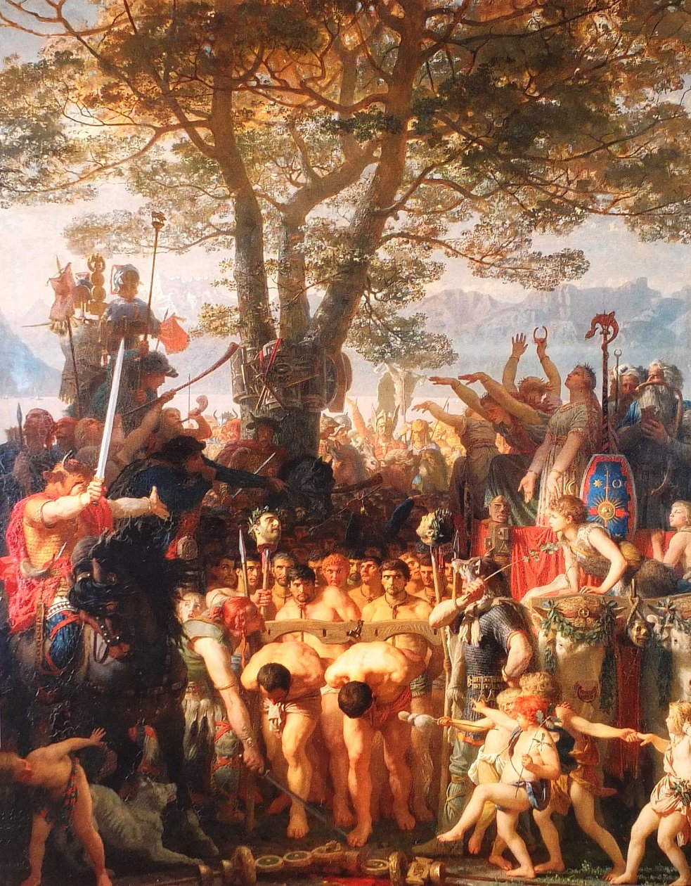 Franska: Les Romains passant sous le joug Romarna under oket av Charles Gleyre