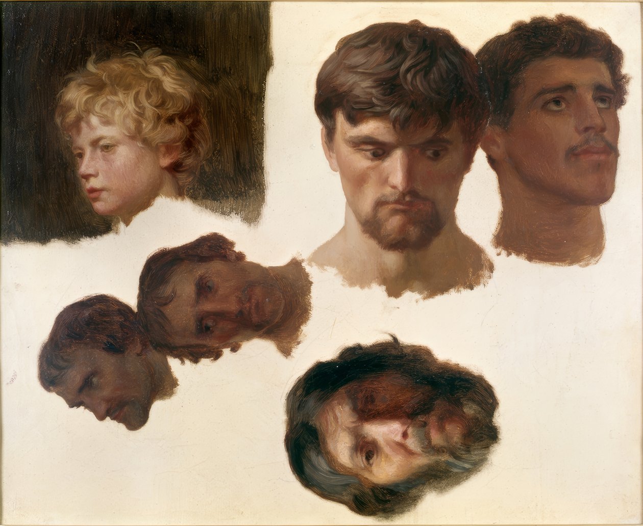 Studie av sex huvuden av Charles Gleyre