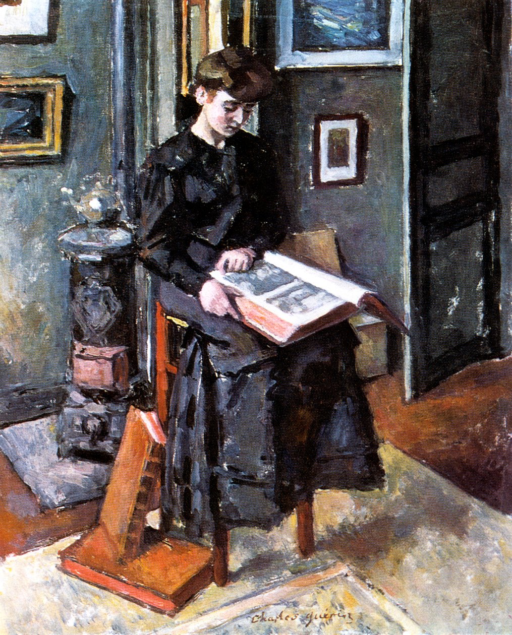 "Läser yngre personer", 1906 av Charles Guerin