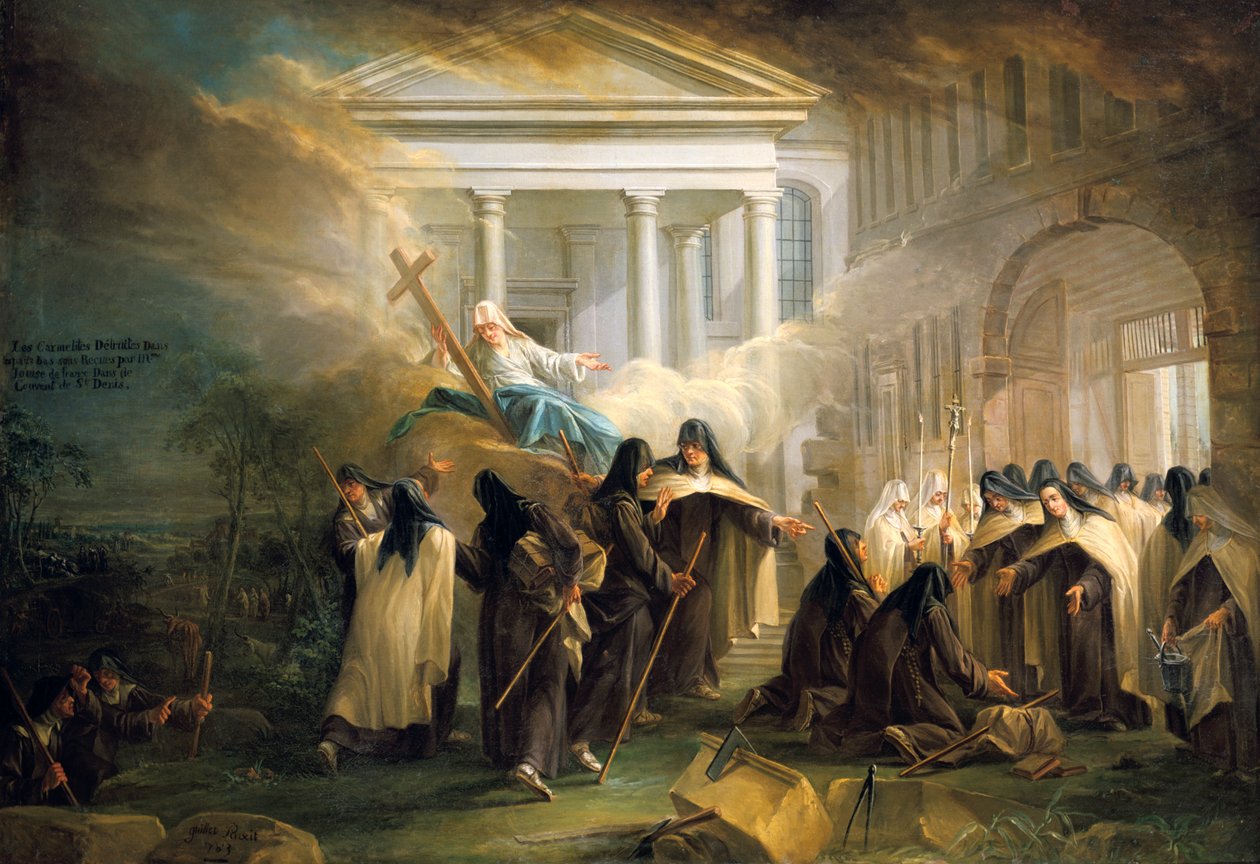 "Karmelitnunnornas ankomst från Bryssel", mitten av 1700-talet av Charles Guillot