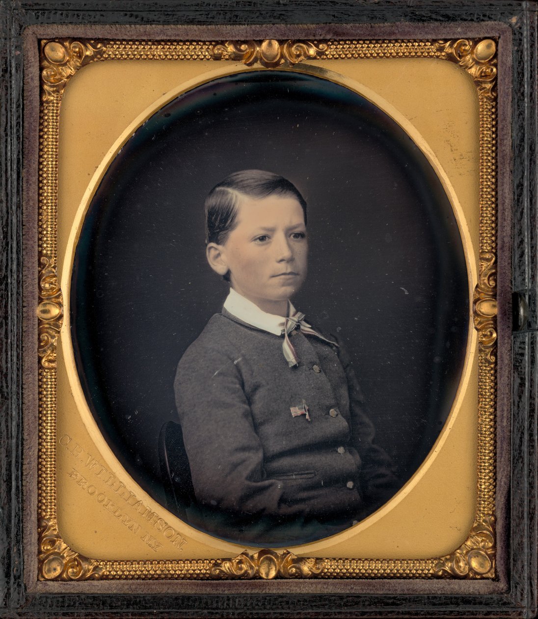 Porträtt av en pojke,ca. 1858 (foto) av Charles H. Williamson