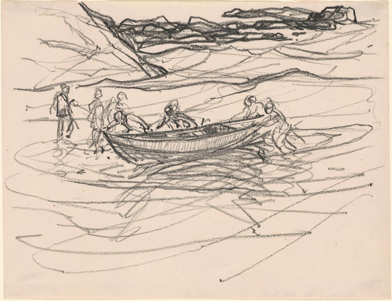Sjösättning av livbåten av Charles H. Woodbury