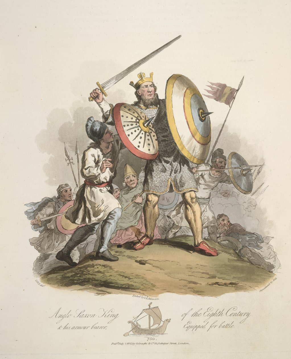 anglosaxisk kung av Charles Hamilton (after) Smith