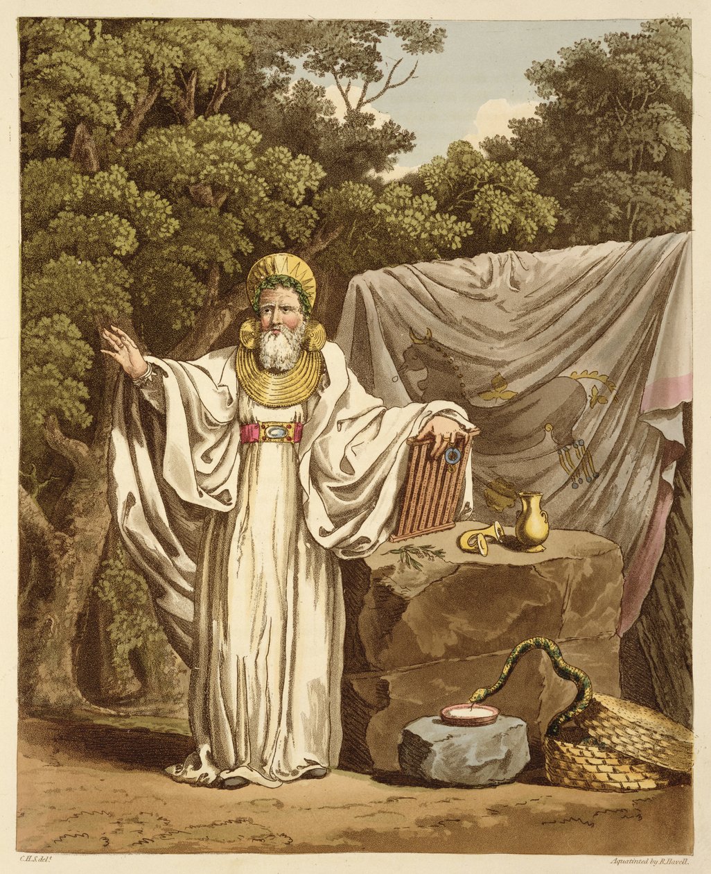 An Arch Druid in his Judicial Habit, graverad av Robert Havell (1769-1832) 1815 (akvatint) av Charles Hamilton Smith