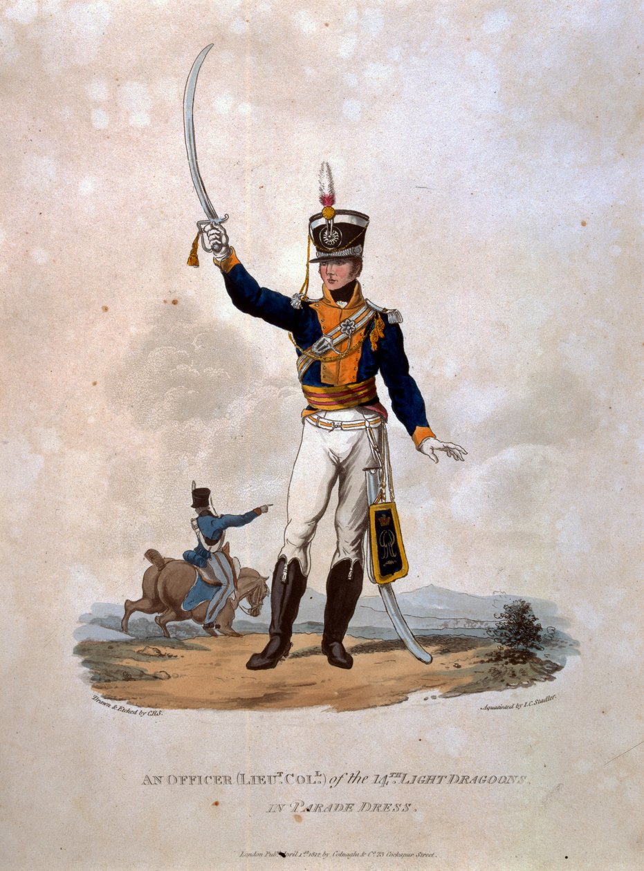 An Officer of the 14th Light Dragons in Parade Dress, från 