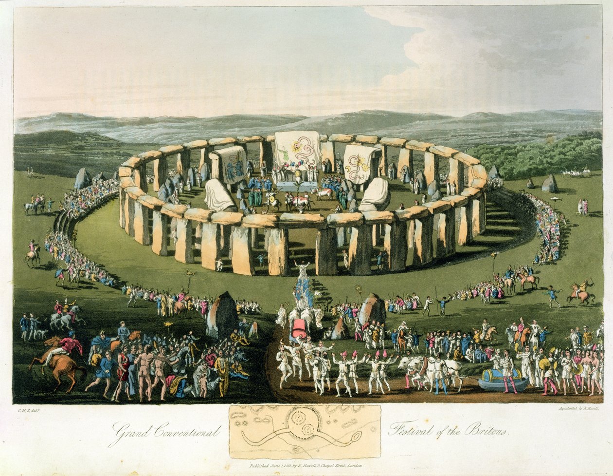 Grand Conventional Festival of the Brits, aquatinted och pub. av Robert Havell (1769-1832) 1815 (akvatint) av Charles Hamilton Smith