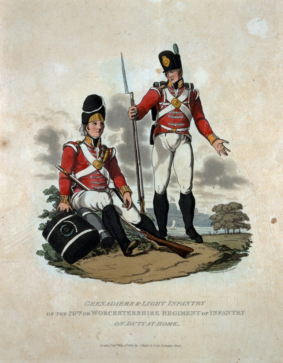 Grenadiers and Light Infantry of the 29th or, Worcestershire Regiment of Infantry on Duty at Home, från 