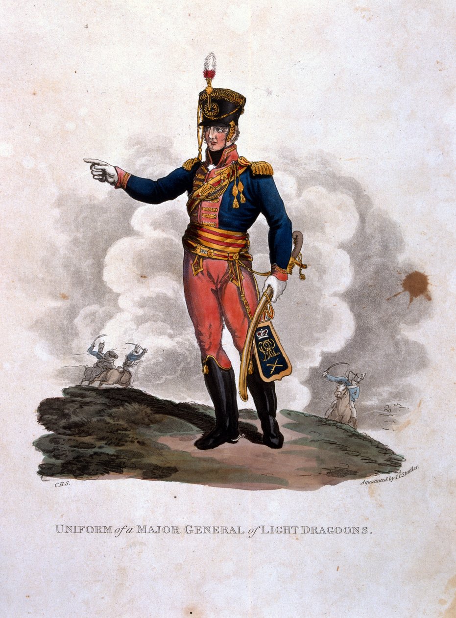 Uniform av en generalmajor av lätta dragoner, från 