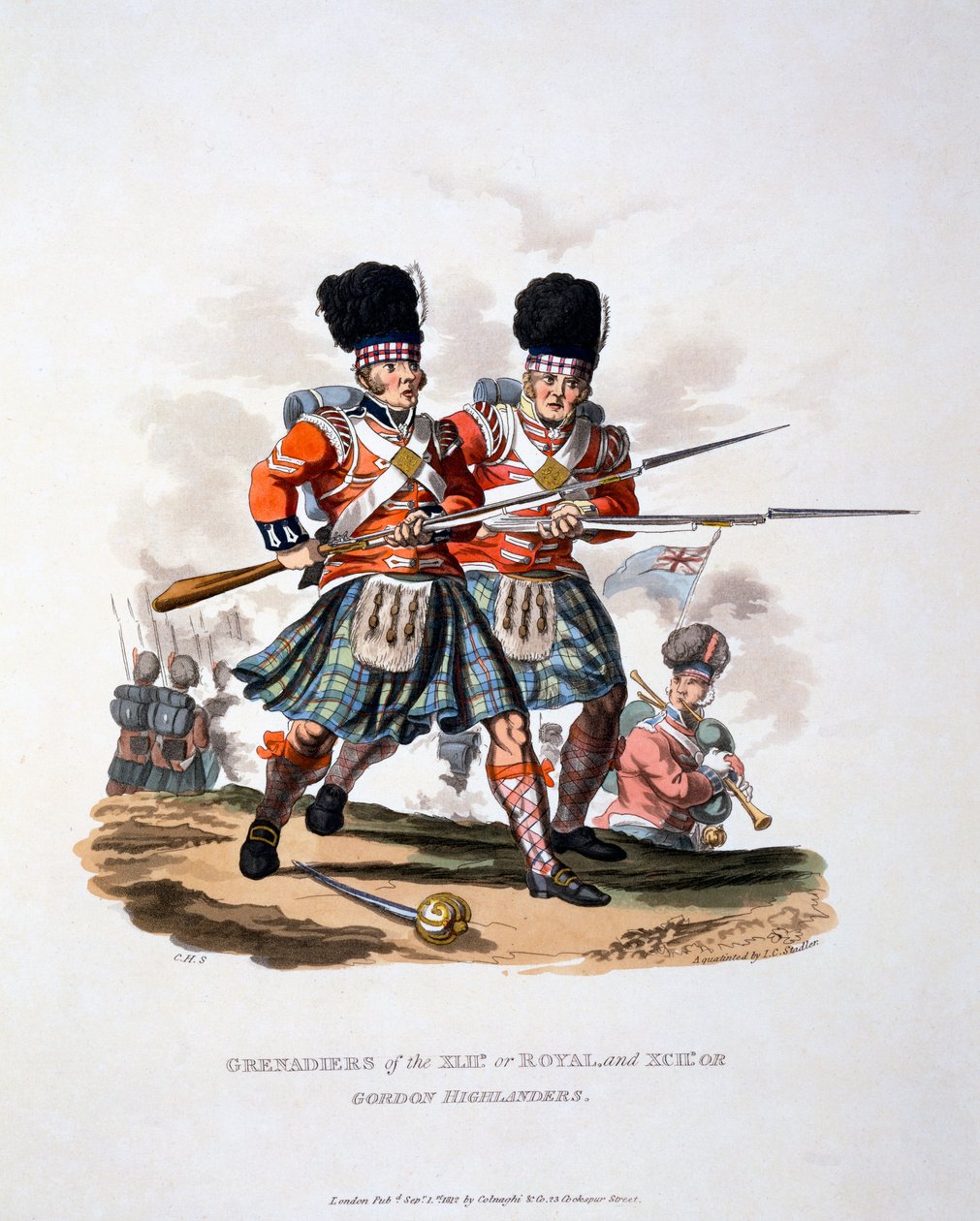 Uniform av Grenadiers of the Royal and of the Gordon Highlanders, från 