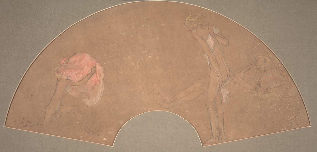 Figurscen (penna och gouache på brunt papper) av Charles Haslewood Shannon