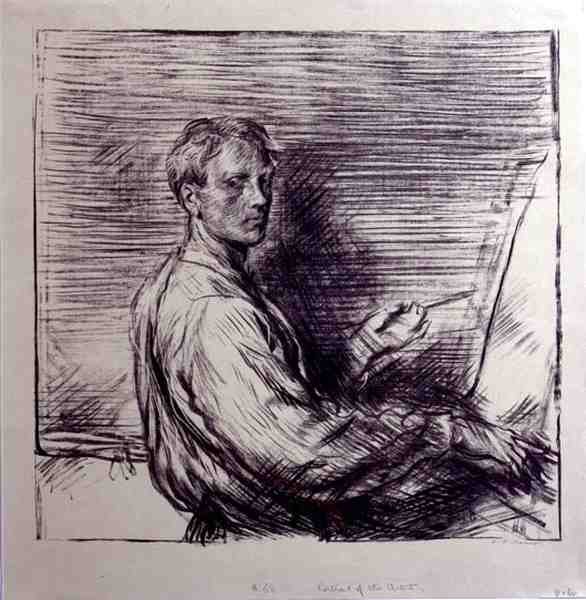 Porträtt av konstnären av Charles Haslewood Shannon