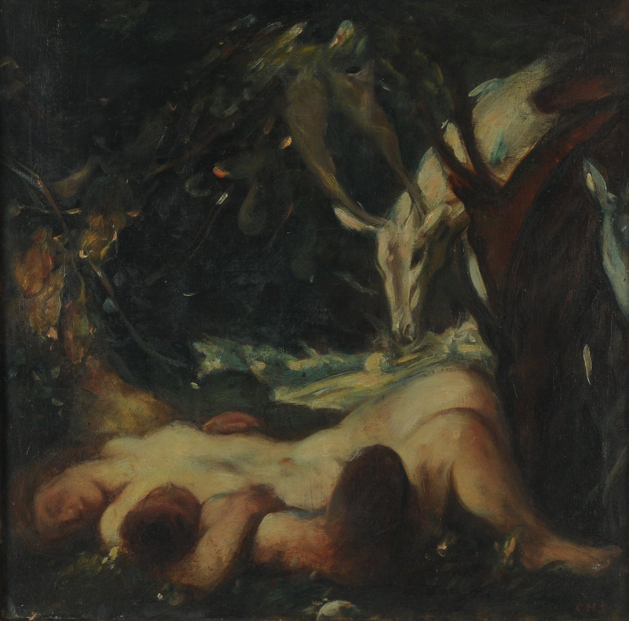 Studie för The Sleeping Wood Nymph, 1903-06 av Charles Haslewood Shannon
