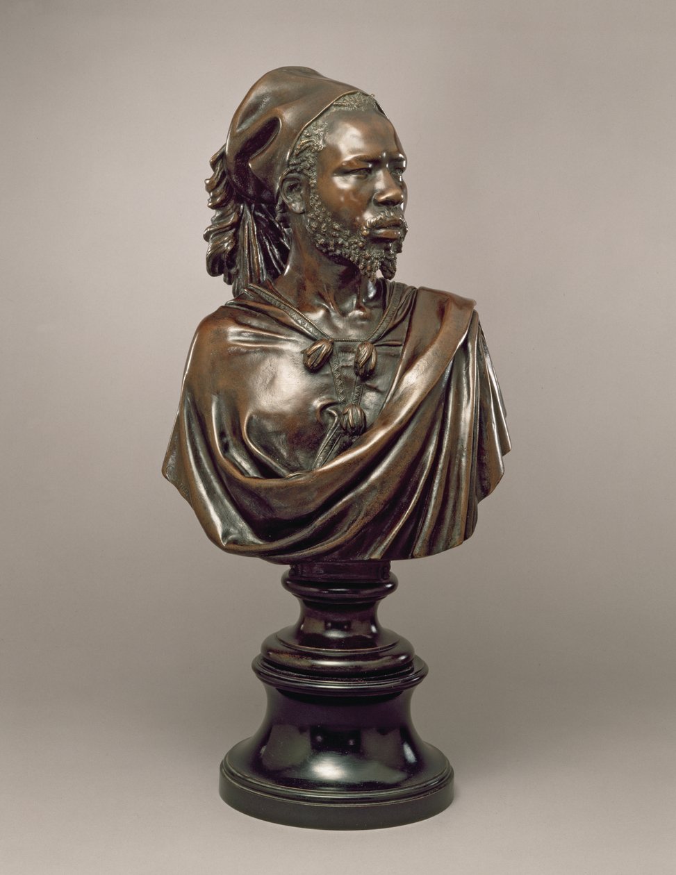 Porträttbyst av Said Abdullah av Mayac, kungariket Darfur, Sudan, 1848 (brons) av Charles Henri Joseph Cordier