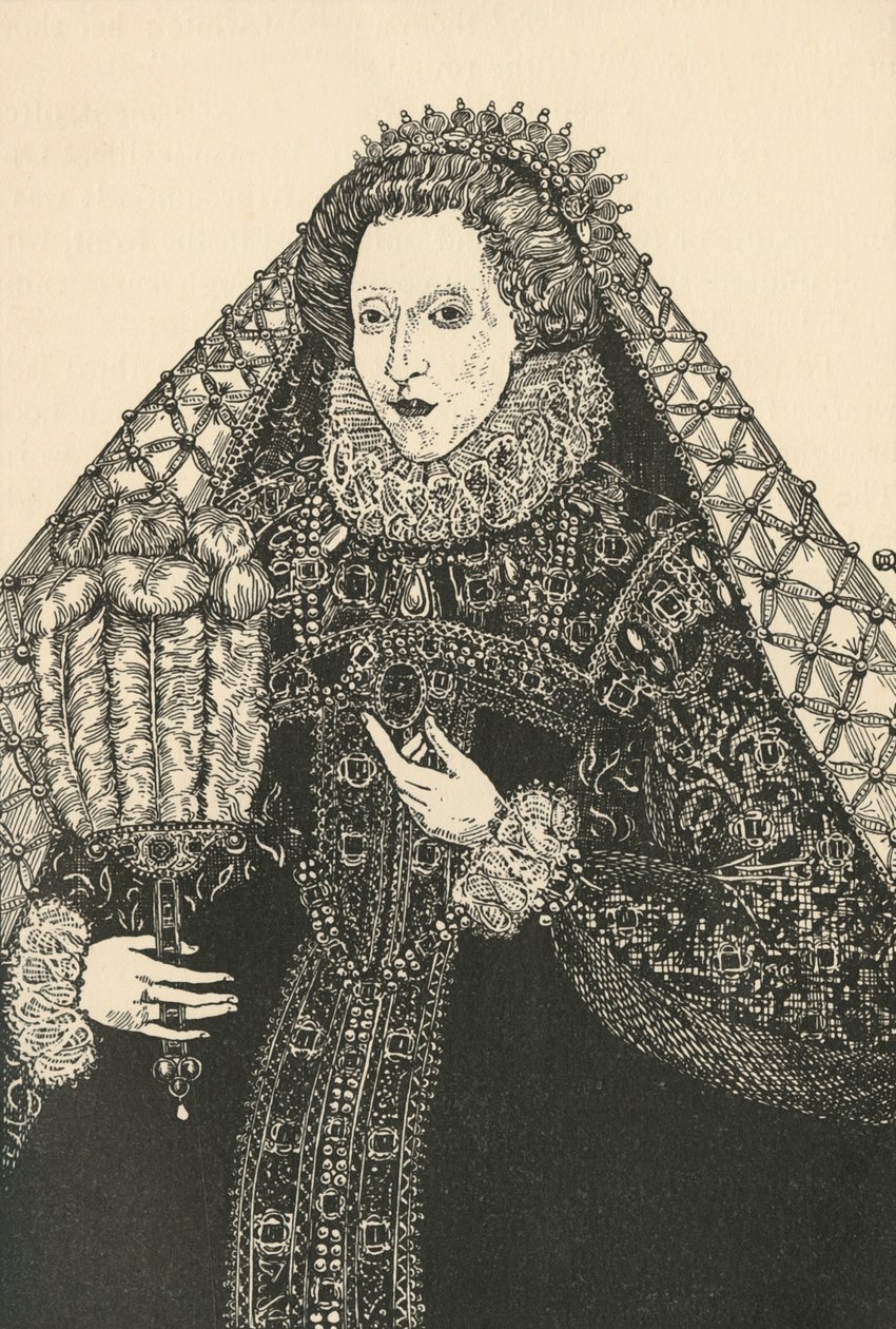 Ett porträtt av drottning Elizabeth, 1931 av Charles Henry Bourne Quennell