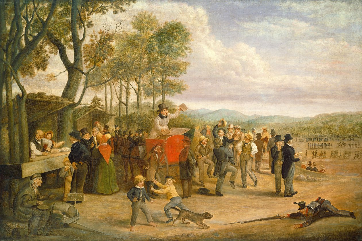 Muster Day, 1843 eller senare. av Charles Henry Granger