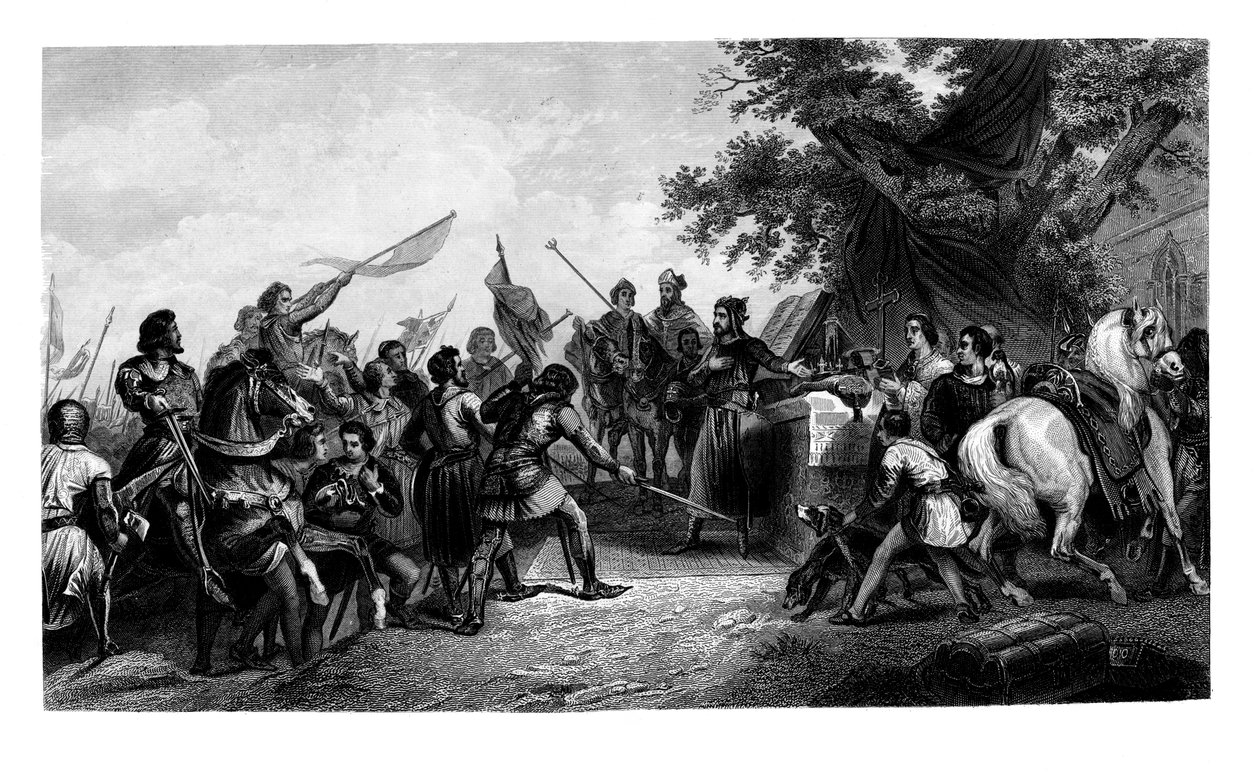 Slaget vid Bouvines, 27 juli 1214, 1875. av Charles Henry Jeens