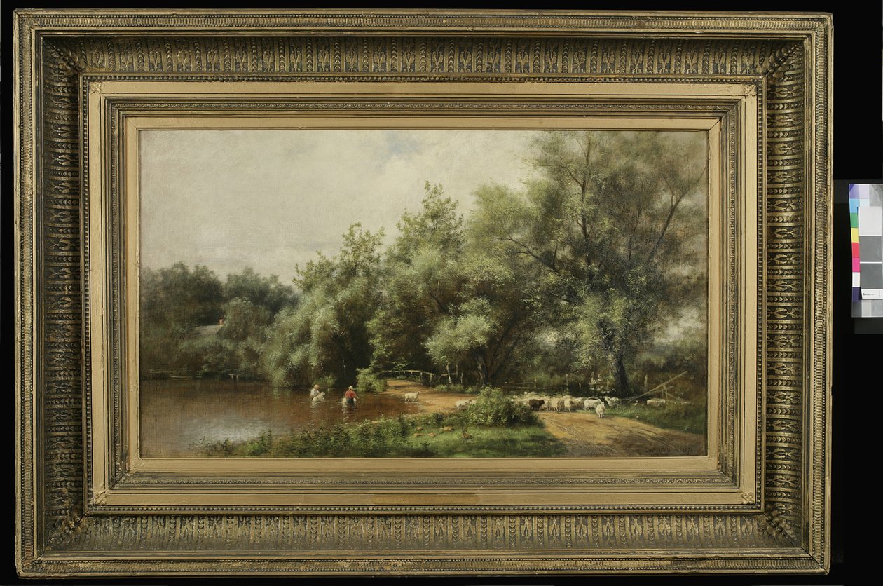 Fårtvätt på Long Island, 1874 av Charles Henry Miller