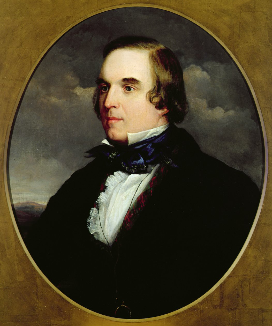 Porträtt av George Linley (1798-1865) (olja på duk) av Charles Henry Schwanfelder